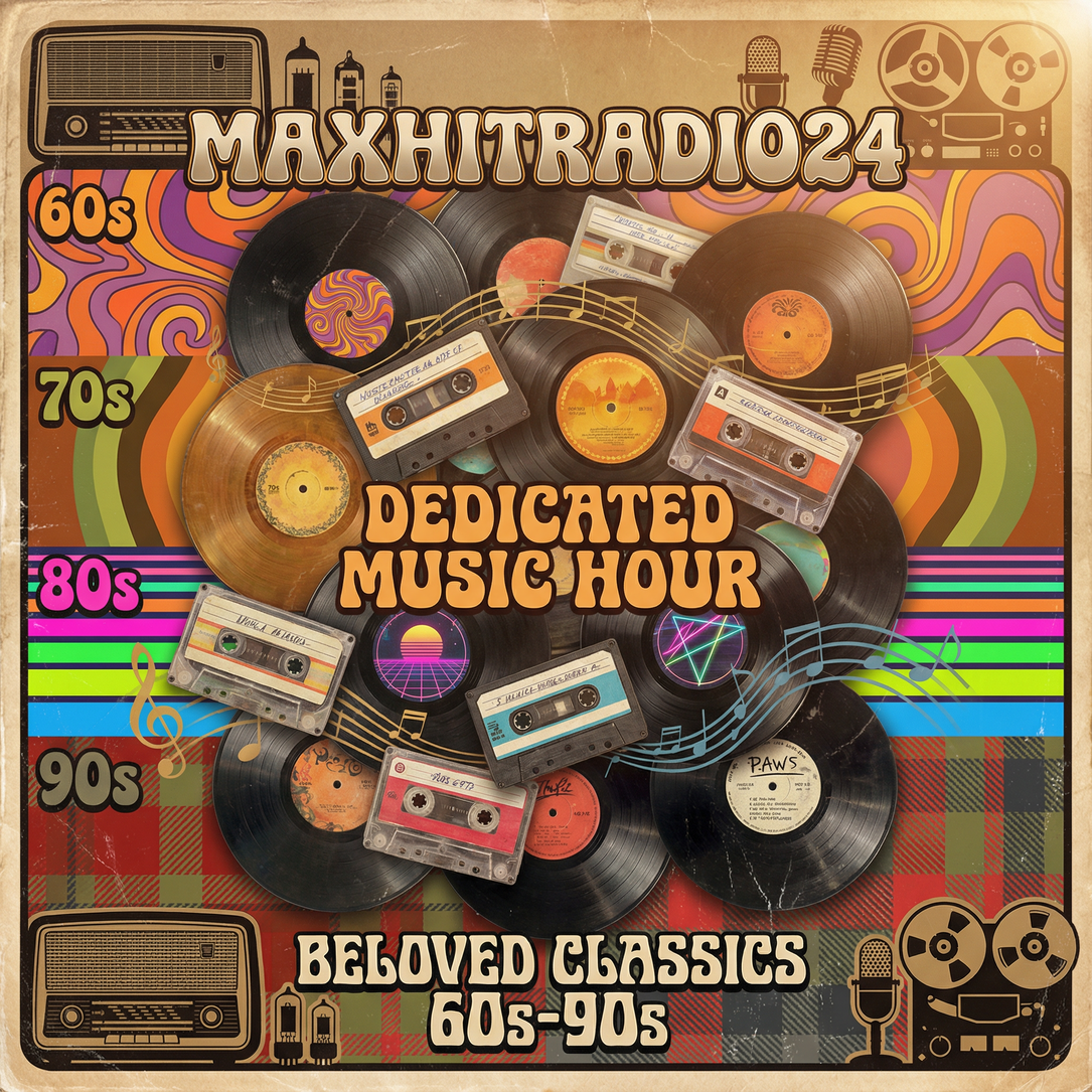 Vinyl records representing classic hits