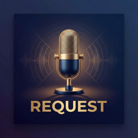 Listener sending a song request to a radio studio